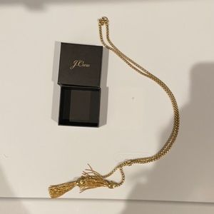 J. crew gold tassel necklace